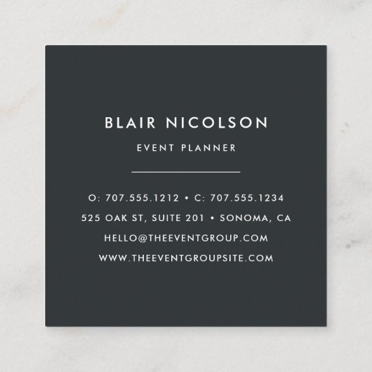 Nachtoase | Floral Pattern QR-code Vierkante Visitekaartje (Achterkant)