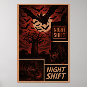 Nachtploeg in het wild – Vleermuizen, civetkatten Poster