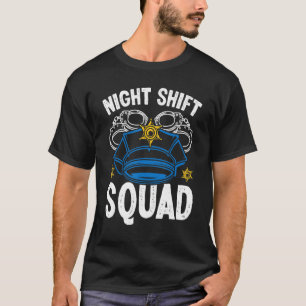 Nachtploeg politieagent t-shirt
