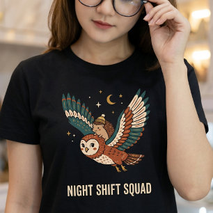 Nachtploeg Squad Uil En Egel T-shirt