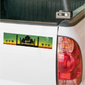 Nachtreflectie in Eid Mubarak Bumpersticker (Op Truck)