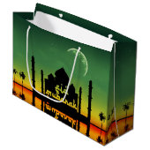 Nachtreflectie in Eid Mubarak Groot Cadeauzakje (Voorkant Gekanteld)