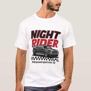 Nachtrijder Ondergrondse Vintage Aangepaste Racing T-shirt