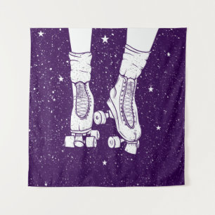 Nachtrolschaatser Wandkleed