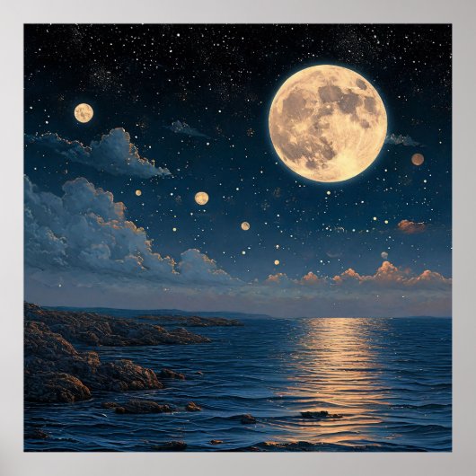 Nachtscène Poster (Voorkant)