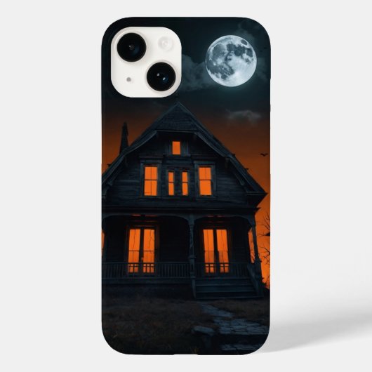 Nachtscène van Haunted House Case-Mate iPhone Case (Achterkant)