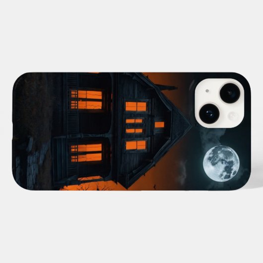 Nachtscène van Haunted House Case-Mate iPhone Case (Achterkant (horizontaal))
