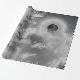 NACHTSKY IN ZWART EN WITTE CADEAUPAPIER