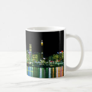 Nachtskyline uit Balmain, Sydney, New South Wale Koffiemok