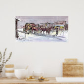 NACHTSTAGECOACH VAN SHARON SHARPE POSTER (Keuken)