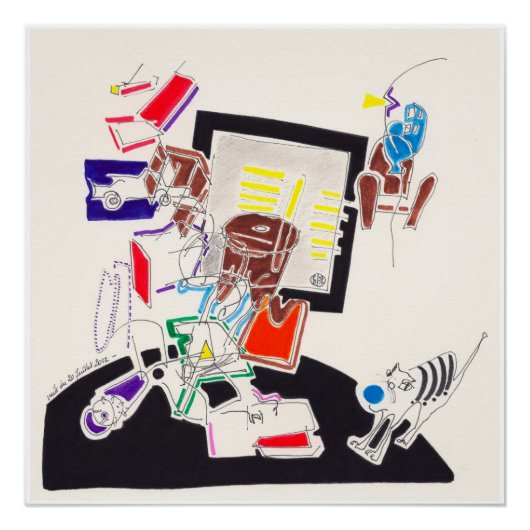 Nachttekening 10 van Pascale Baud P Poster Perfect Poster (Voorkant)