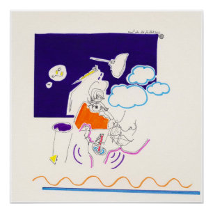 Nachttekening 11 van Pascale Baud P Poster Perfect Poster