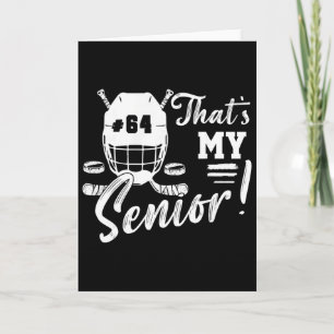 Nachttnummer 64 Hockeytrui Dat is mijn senior hock Kaart