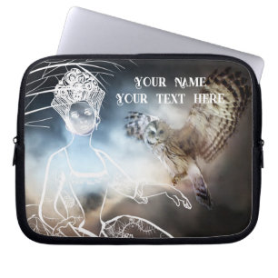 Nachtuil en Dame Laptop Sleeve