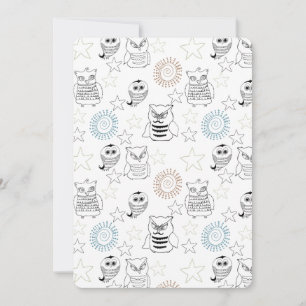 Nachtuilen Baby shower Kaart