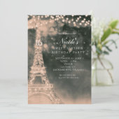 Nachtuitzending Eiffel Tower & Lichten in Parijs Kaart (Staand voorkant)