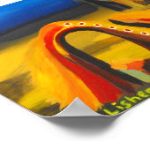 Nachtval in de woestijnkunst poster (Hoek)