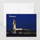Nachtval in het briefkaart van Firenze (Voorkant / Achterkant)