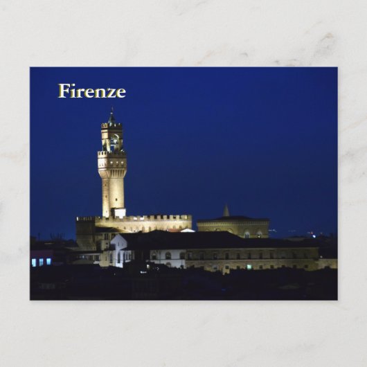 Nachtval in het briefkaart van Firenze (Voorkant)