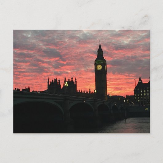 Nachtval in Londen Briefkaart (Voorkant)