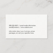 Nachtverlichting / Mixologie Visitekaartje (Achterkant)