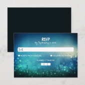 Nachtverlichting Rustieke bruiloft RSVP Kaarten (Voorkant / Achterkant)