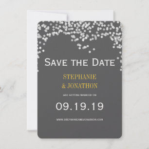 Nachtverlichting Ster Lichten Geel Grijs Bewaar de Save The Date