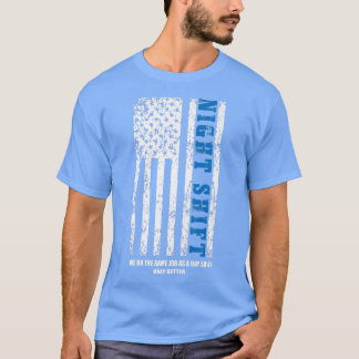 Nachtverschuiving 4 juli patriottische Motivatie Q T-shirt