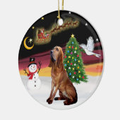 Nachtvlucht - Bloedhond Keramisch Ornament (Links)