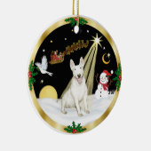 Nachtvlucht - Bull Terrier Keramisch Ornament (Rechts)