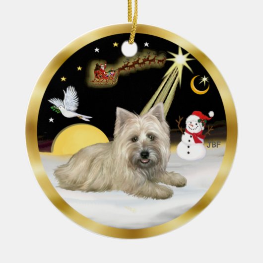 Nachtvlucht - Cairn Terrier Keramisch Ornament (Voorkant)