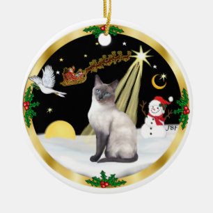 Nachtvlucht (GW) - Blue Point Siamese Keramisch Ornament