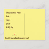"Nachtvlucht!" Uitnodigingsansichtkaart Uitnodiging Briefkaart (Achterkant)