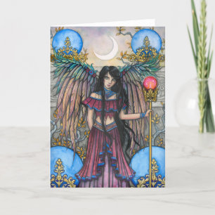 Nachtvogel Fantasie Feeënkunst door Molly Harrison Bedankkaart