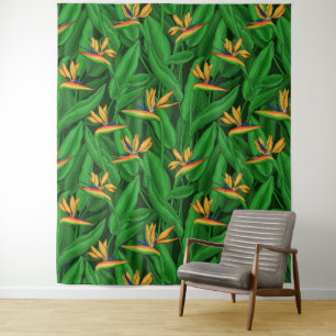 Nachtvogel van de paradijstuin wandkleed