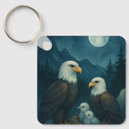 Nachtwacht - Adelaarsfamilie onder de sterren Sleutelhanger