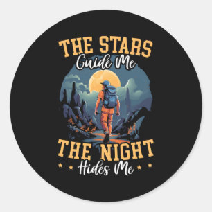 Nachtwandelen Wandeling Bergklimmen Avontuurlijke Ronde Sticker
