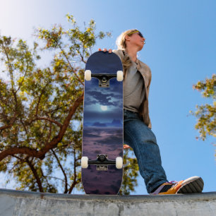 Nachtwoestijn Volle Maan Skateboard
