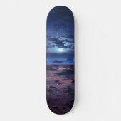 Nachtwoestijn Volle Maan Skateboard (Voorkant)