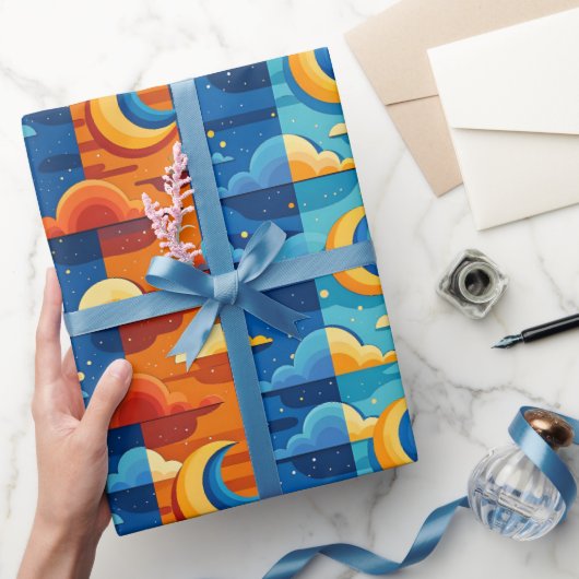 NACHTWOLKEN VAN DE HEMELMAAN CADEAUPAPIER (Geschenken)