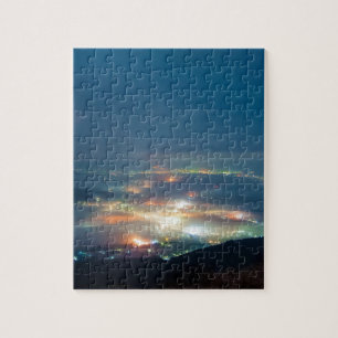 Nachtzicht Aso Nacht Zee Van Wolken Japan Kumamoto Legpuzzel