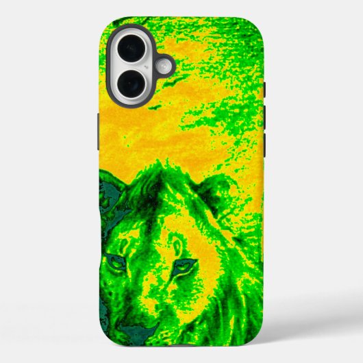 Nachtzicht Lion Art Fluorescerende Print Case-Mate iPhone Case (Achterkant)