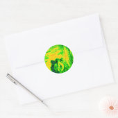 Nachtzicht Lion Art Fluorescerende Print Ronde Sticker (Envelop)