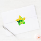 Nachtzicht Lion Art Fluorescerende Print Ster Sticker (Envelop)