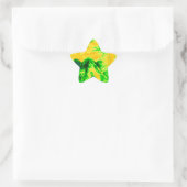 Nachtzicht Lion Art Fluorescerende Print Ster Sticker (Tas)