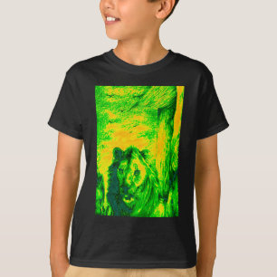 Nachtzicht Lion Art Fluorescerende Print T-shirt