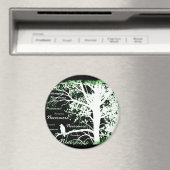 Nachtzicht Nevermore Raven Silhouette Magneet (Insitu (Vaatwasser))