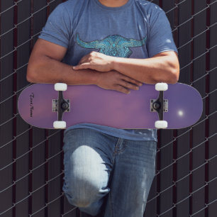 Nachtzicht Waterkleurverloop Gepersonaliseerde na Skateboard