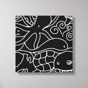 Nachtzwemmen Canvas Afdruk