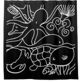 Nachtzwemmen Douchegordijn (Voorkant)